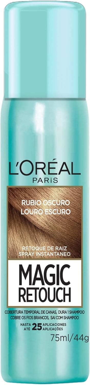 Spray Retoque de Raiz Instantâneo Magic Retouch, L'Oréal Paris, Louro Escuro