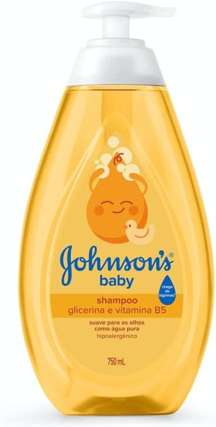 Shampoo de Glicerina Johnson's Baby, 750ml | Hipoalergênico, Testado por Pediatras e Dermatologistas, Fragrância Suave
