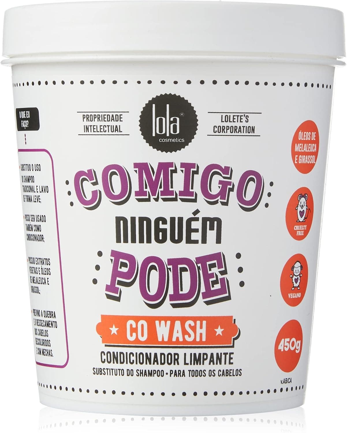 Comigo Ninguém Pode Condicionador Limpante 450g, Lola Cosmetics