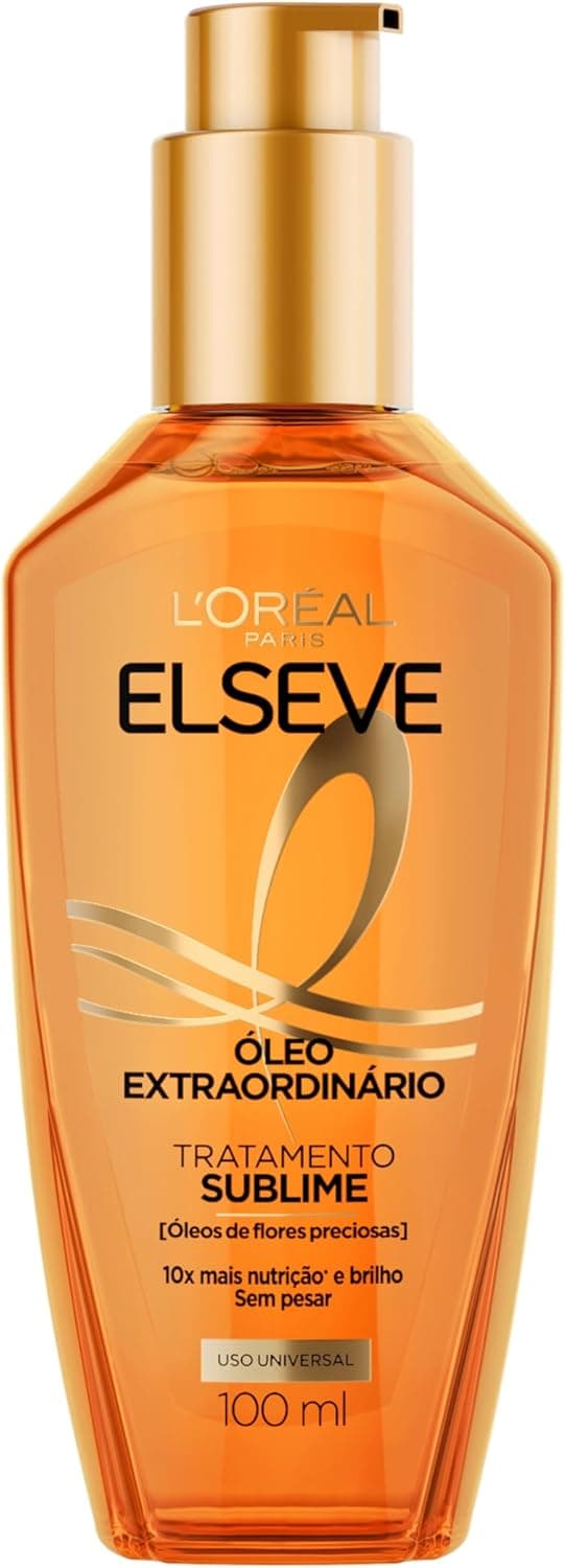 Oferta: L'Oréal Paris Elseve Óleo Extraordinário Finalizador Capilar, Nutrição Profunda com 6 Óleos Preciosos, Anti-Frizz, Proteção Térmica até 230°C, Brilho Intenso para Todos os Tipos de Cabelo, 100ml