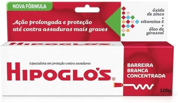 Creme Preventivo de Assaduras para Bebês Hipoglós, Fragrância Suave, 120g | Barreira Branca de Longa Duração, Dermatologicamente Testado, Uso Diário