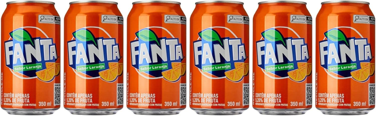 Pack de Fanta Laranja lata 350ml 6 unidades