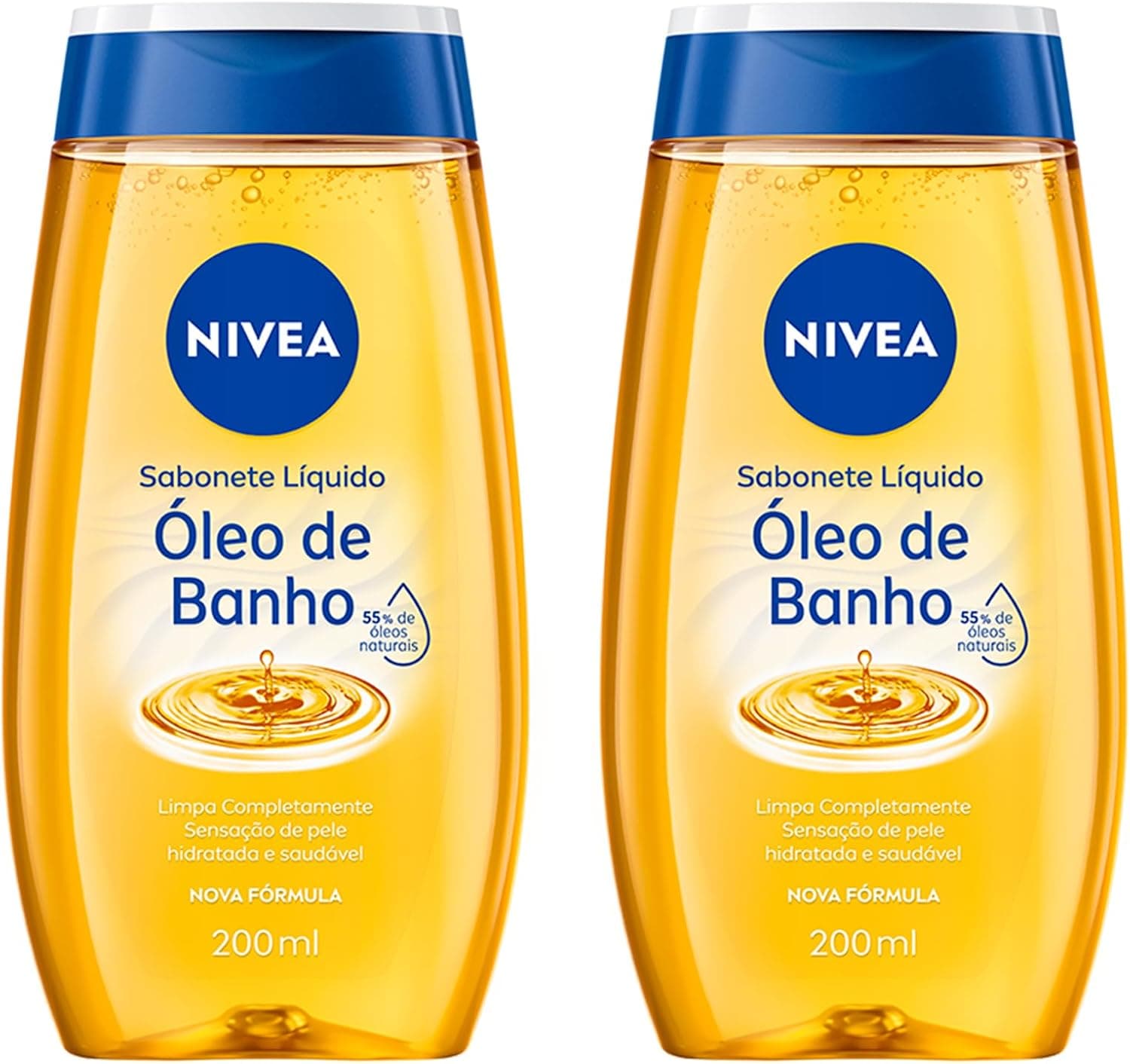 NIVEA KIT Sabonete Líquido Óleo de Banho 200ml - 2 Unidades