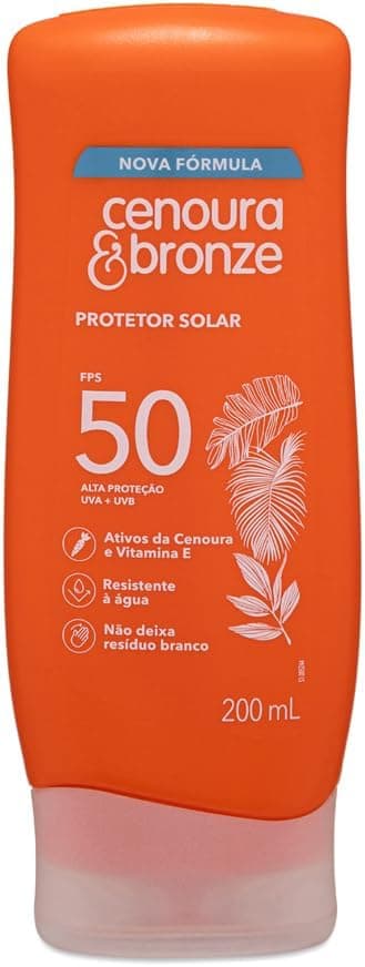 Oferta: Protetor Solar FPS 50 Cenoura & Bronze 200ml