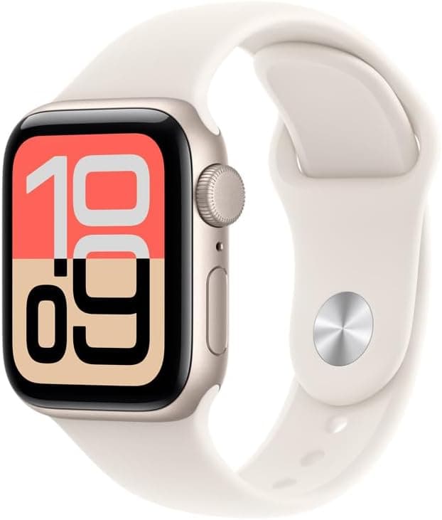 Oferta: Apple Watch SE 3 GPS, Caixa em alumínio luz das estrelas de 40 mm com Bracelete desportiva luz das estrelas - P/M
