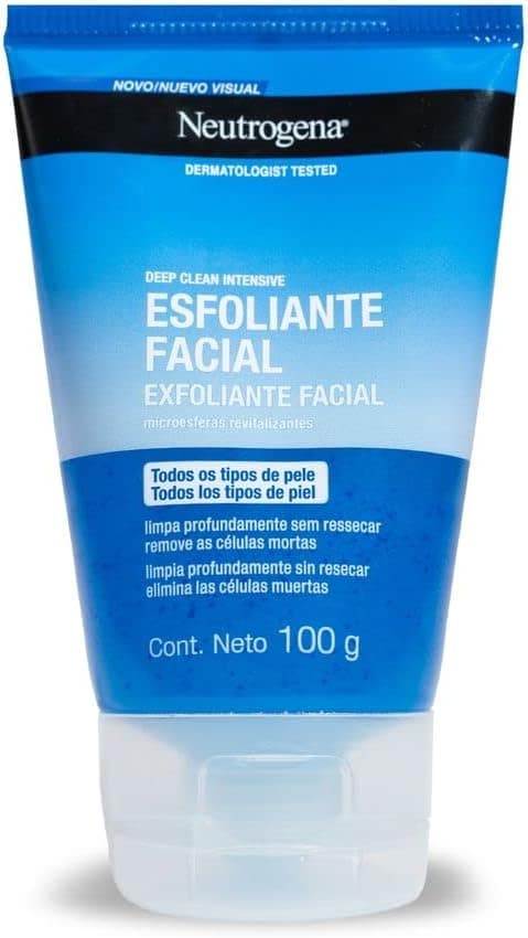 Gel Esfoliante Facial Neutrogena Deep Clean Intensive, 100g | Remove Impurezas, Sensação Refrescante
