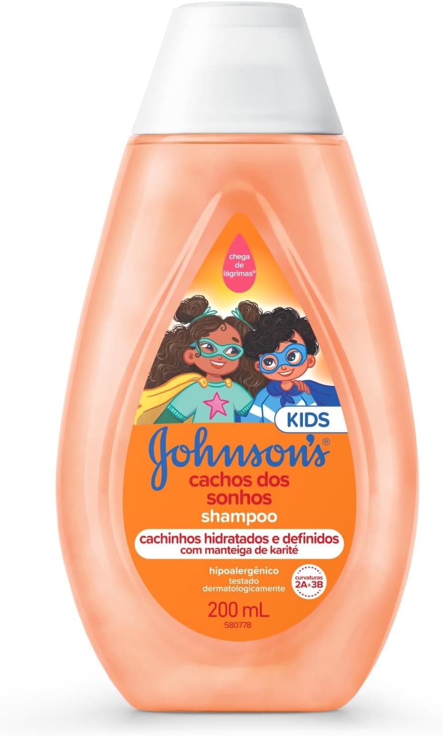Shampoo Johnson's Baby Cachos dos Sonhos, 200ml | Para Cabelos Cacheados