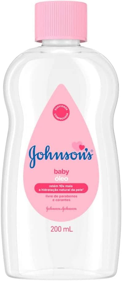 Óleo Hidratante para Bebê Johnson's Baby, Puro, 200ml | Fragrância Suave, Barreira Protetora