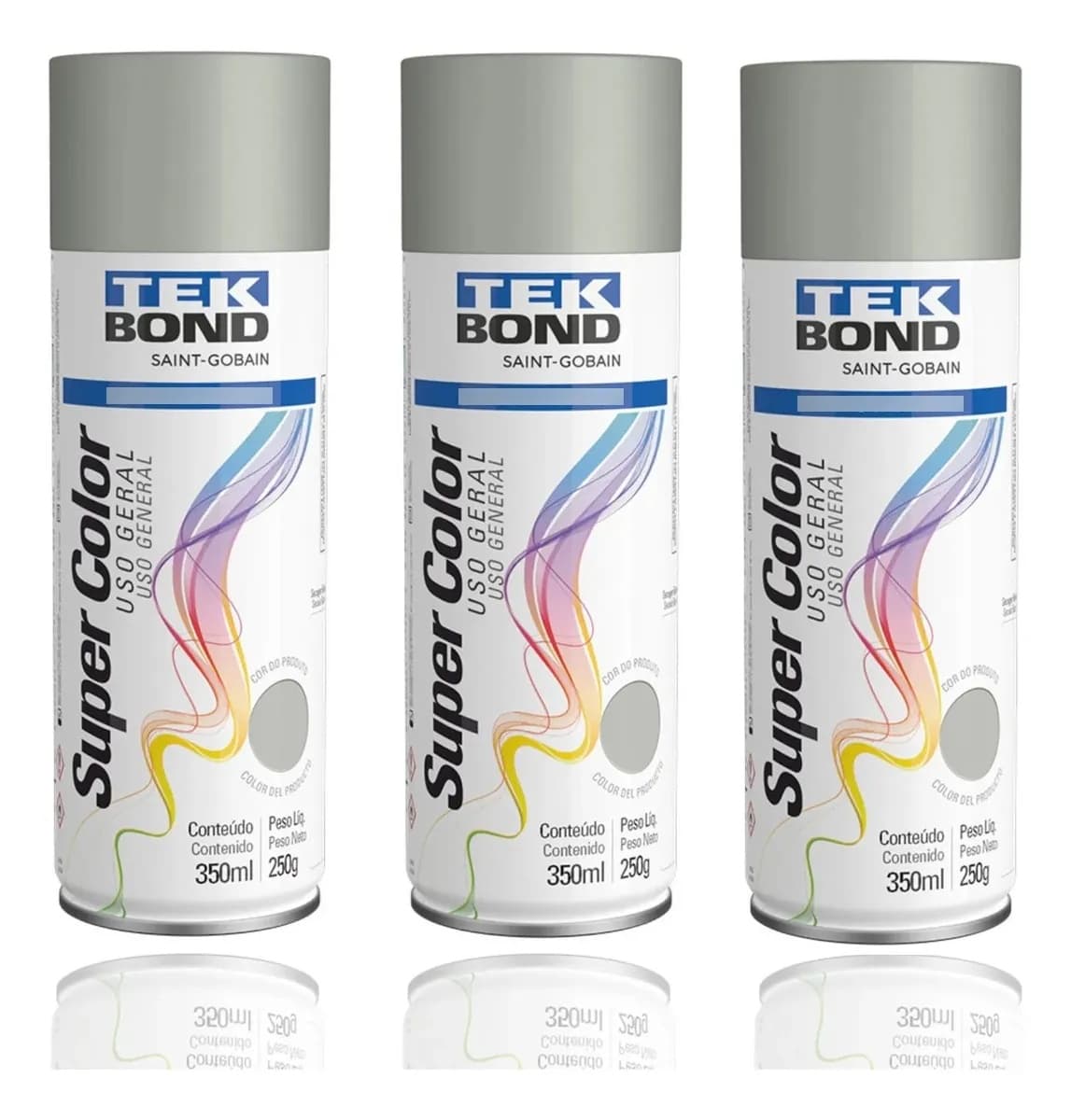 Kit 3 Primer Fundo Preparador Cinza Uso Geral 350ml
