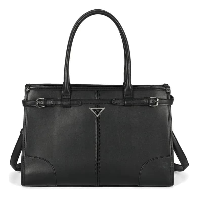 Bolsa Passeio Feminina Alça Gash Pu Bs72949ga Preto Lisa Metal