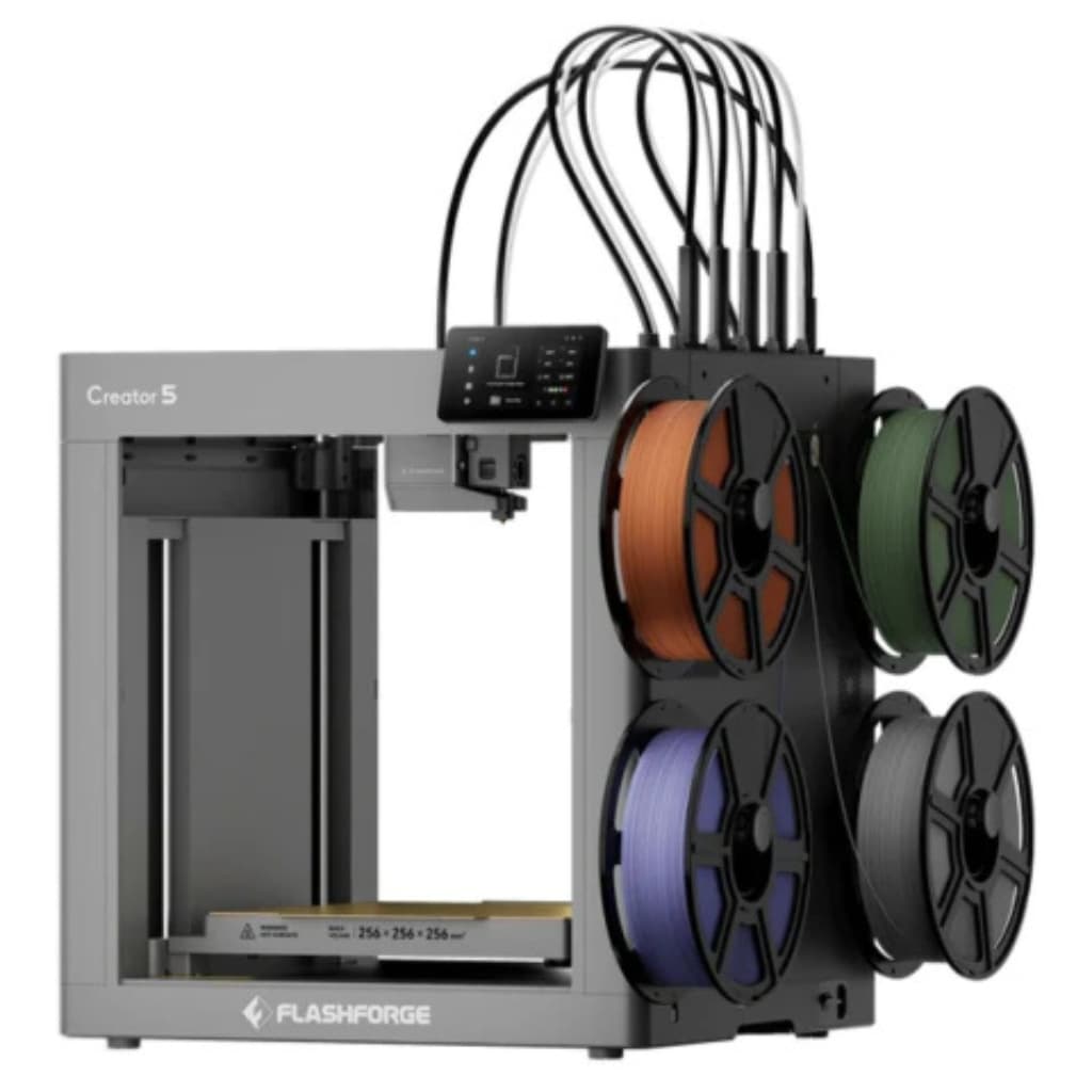 Impressora 3D Flashforge Creator 5 – 4 Bicocs Alta Velocidade, Impressão Multicolorida e Tecnologia Industrial
