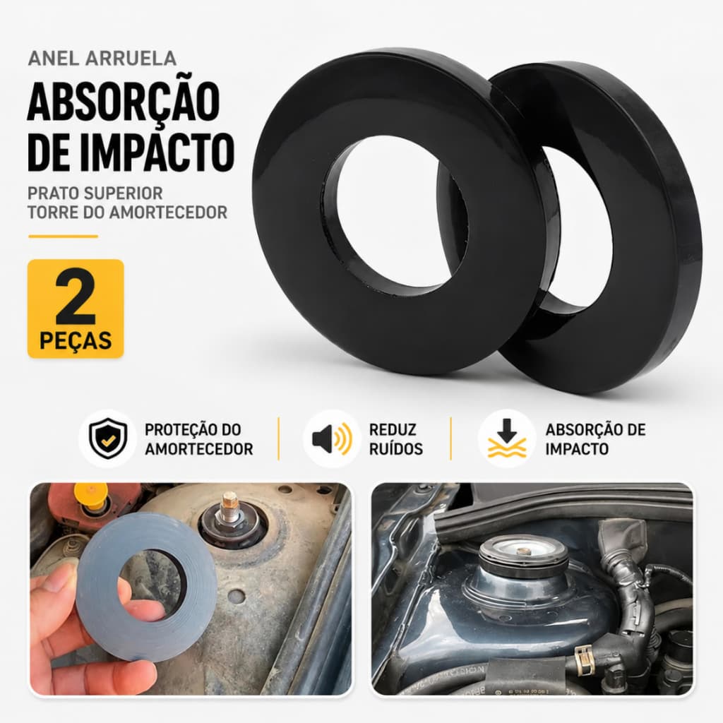 Anel Arruela Absorsão De Impacto Prato Superior Torre Do Amortecedor PAR de Arruela