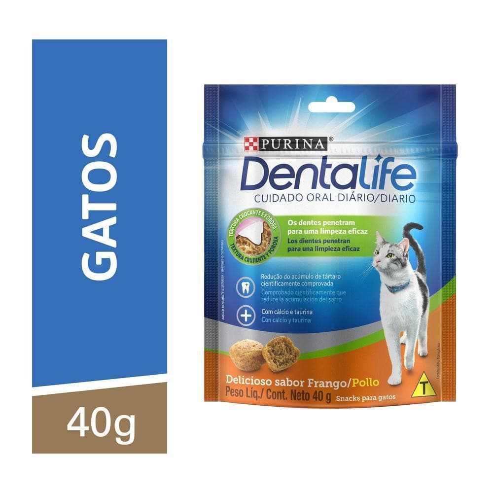Petisco Gatos Adultos Frango 40g Dentalife
