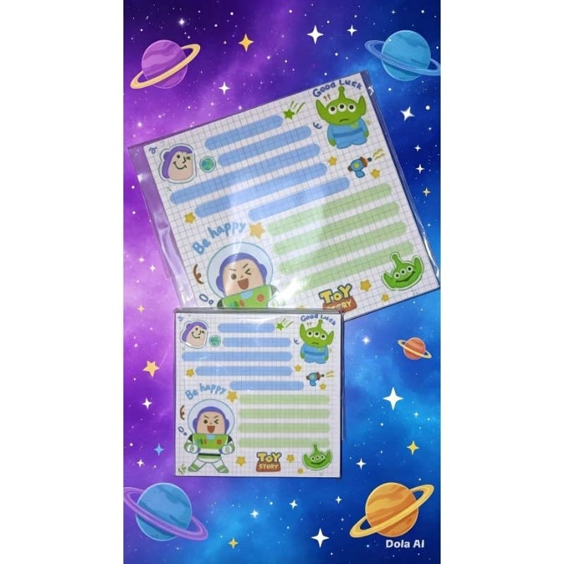 Bloco de Notas Buzz Lightyear - Papelaria Criativa - 9x9 e 6x6 50 folhas 100 folhas